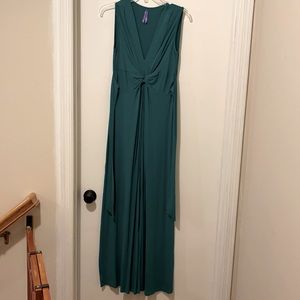 Maternity maxi green dress
